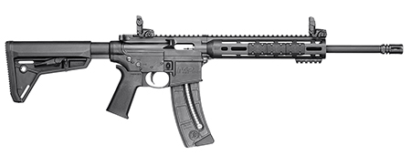 [022188868241] Smith  &  Wesson 10213 M & P15 Sport 22 LR 25+1 16.50" Carbon Steel Barrel, Adjustable Magpul MOE SL  Stock, Magpul M-Lok Mounting System, MagPul Folding MBUS Sights, Functioning Charging  Handle, Optics