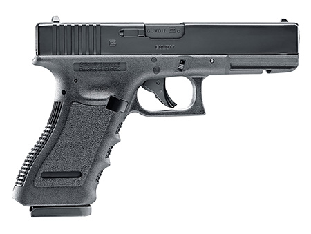 [723364552083] Umarex Glock Air Guns 2255208 Glock 17 Gen3 CO2 177 BB 18+1 4.48" Black Polymer Grips