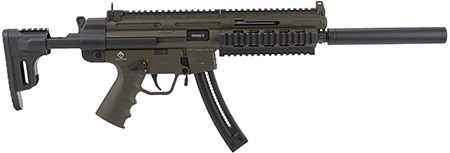 [819644025122] GSG GSG219GERGGSG1622G GSG-16  Full Size 22 LR 22+1 16.25" Black Green Polymer Receiver Black Collapsible w/Storage Compartment Stock Right Hand