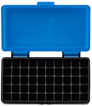 [711148538521] Berry's 53852 Ammo Box  9mm/380ACP Blue/Black Polypropylene 50rd