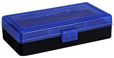 [711148388614] Berry's 38861 Ammo Box  40S&W/45ACP Blue/Black Polypropylene 50rd