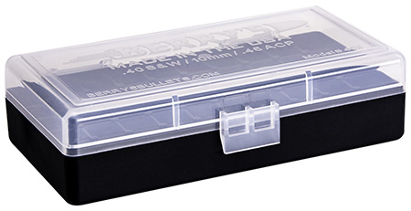[711148674250] Berry's 67425 Ammo Box  40S&W/45ACP Clear/Black Polypropylene 50rd