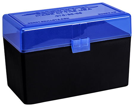 [711148824679] Berry's 82467 Ammo Box  243/308Win Blue/Black Polypropylene 50rd