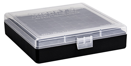 [711148166786] Berry's 16678 Ammo Box  40S&W/45ACP Clear/Black Polypropylene 100rd