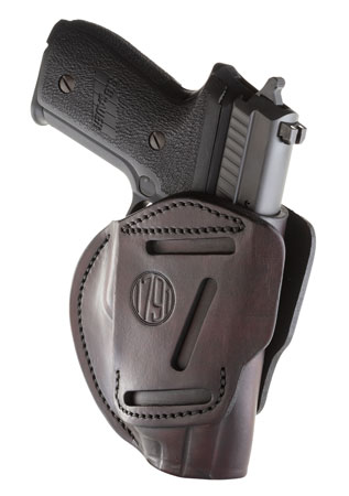 [816161020227] 1791 Gunleather 3WH5SBRA 3-Way  IWB/OWB Size 05 Signature Brown Leather Belt Loop Compatible w/ Glock 17 Compatible w/ Springfield XD Compatible w/ S&W M & P Compatible w/ HK VP9 Ambidextrous Hand