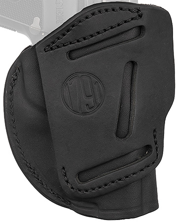 [816161020784] 1791 Gunleather 4WH1SBLL 4-Way  IWB/OWB 01 Stealth Black Leather Belt Clip Fits 3-4" Barrel 1911 Left Hand