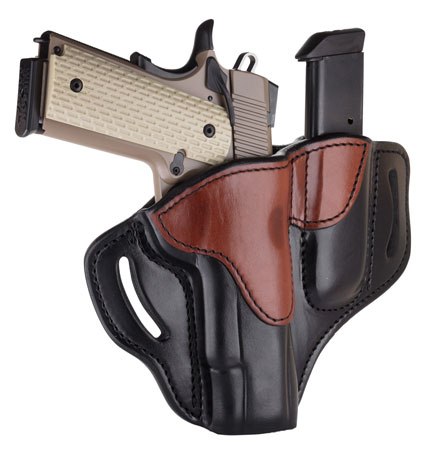 [816161022337] 1791 Gunleather BH1M1BLBR BH1M1 Combo OWB 01 Black/Brown Leather Belt Slide Fits 4-5" 1911