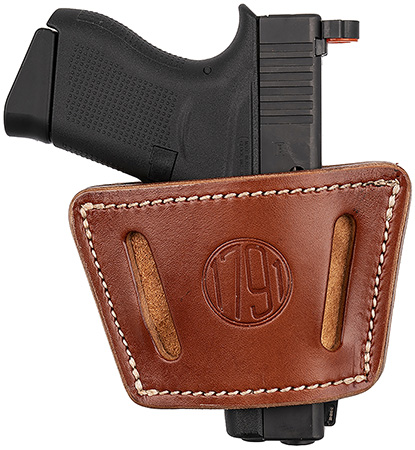 [816161022696] 1791 Gunleather UIWCBRA UIW  IWB/OWB Classic Brown Leather Belt Clip Fits Most Small-Mid Frame Autos Ambidextrous