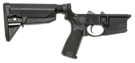 [812526020369] BCM LRGSTKMOD0BLK BCM Lower MOD 0 Multi-Caliber 7075-T6 Aluminum Black Synthetic Pistol Grip  &  Stock for AR-Platform