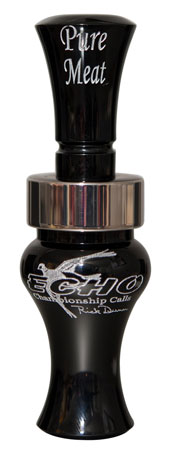 [643680790191] Echo Calls 79019 Pure Meat  Open Call Double Reed Mallard Sounds Attracts Ducks Black Acrylic