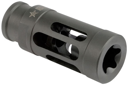 [855877004053] BCM GFCMOD1556 BCMGunfighter Compensator Mod 1 Black Stainless Steel with 1/2"-28 tpi Threads for 5.56x45mm NATO AR-15