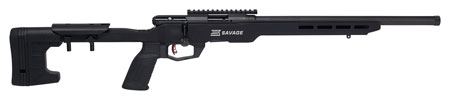 [062654702488] Savage Arms 70248 B Series Precision Full Size 22 LR 10+1 18" Matte Black Heavy Threaded Barrel, Matte Black Picatinny Rail Carbon Steel Receiver, Matte Black MDT ACC Chassis Aluminum Stock, Black Pol