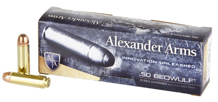 [819511020243] Alexander Arms AB350XTPBOX XTP  50Beowulf 350gr Hornady XTP Hollow Point 20 Per Box/10 Case