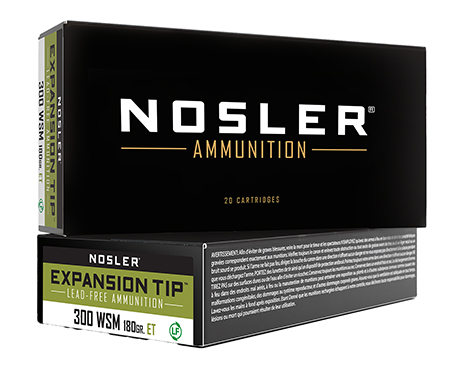 [054041401524] Nosler 40152 E-Tip  300WSM 180gr E Tip Lead Free 20 Per Box/10 Case