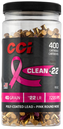 [604544652314] CCI 955CC Clean-22 Rimfire 22LR 40gr Lead Round Nose 400 Per Box/8 Case
