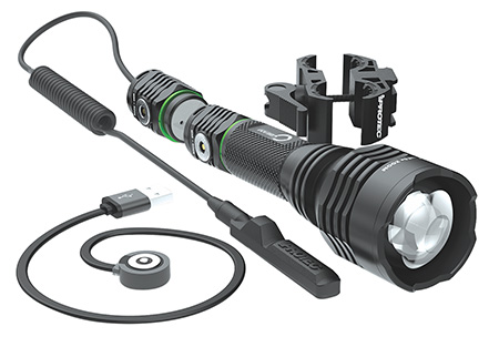 [645397932345] iProtec 6689 O2 Beam RC-Green  Black Anodized 40/400 Lumens