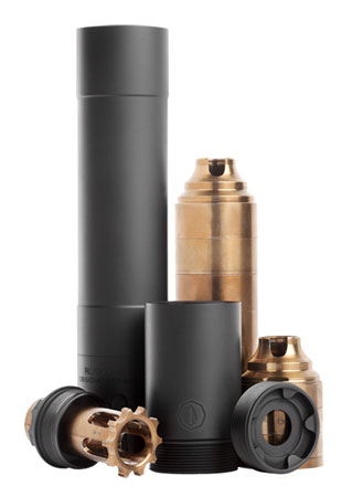 [859383006020] Rugged Suppressor OBS0145 Obsidian45  45 ACP 1.37" Black Cerakote 17-4 Stainless Steel .578"-28 tpi