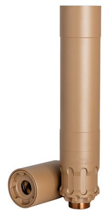 [859383006624] Rugged Suppressor OBSFDE45 Obsidian45  45 ACP 1.37" Flat Dark Earth Cerakote 17-4 Stainless Steel 1/2"-28 tpi