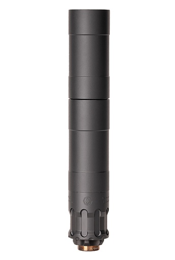 [859383006549] RUGGED SUPPRESSOR OBS0009 Obsidian9  9mm Luger 1.37" Black Cerakote 17-4 Stainless Steel 1/2"-28 tpi