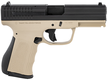[850979006523] FMK G9C1G2RSS 9C1 G2 9mm Luger 14+1 4" Black Stainless Steel Barrel, Black Serrated Carbon Steel Slide, Desert Sand Polymer Frame w/Picatinny Rail, Black Backstrap Grip