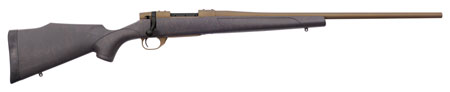 [747115442881] Weatherby VWB256RR4T Vanguard Weatherguard Bronze 25-06 Rem 5+1 24" Barrel/Rec. w/Burnt Bronze Cerakote Finish, Bronze Webbed Black Fixed Monte Carlo Synthetic Stock