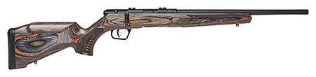 [062654702495] Savage Arms 70249 B22 BNS-SR Full Size Bolt Action 22 LR 10+1 18" Threaded Barrel, Matte Black Metal Finish  &  Timber Harwood Matte Forest Green Laminate Stock