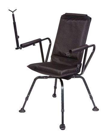 [751710504011] BenchMaster BMSSSC Sniper Seat 360 Shooting Chair Black Steel Legs w/Foam Back