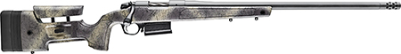[043125015252] Bergara Rifles B14S382 B-14 Wilderness HMR 6.5 Creedmoor 5+1 24" Threaded, Sniper Gray Cerakote Barrel/Rec, Adj. SoftTouch Woodland Camo Stock with Mini-Chassis, Omni Muzzle Brake