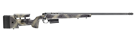 [043125015382] Bergara Rifles B14LM357 B-14 Wilderness HMR 7mm Rem Mag 5+1 24" Threaded, Sniper Gray Cerakote Barrel/Rec, Adj. SoftTouch Woodland Camo Stock with Mini-Chassis, Omni Muzzle Brake