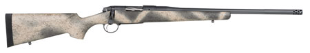 [043125308354] Bergara Rifles BPR33308 Premier Highlander 308 Win 4+1 20" Sniper Gray Cerakote Fluted Barrel, Sniper Gray Cerakote Stainless Steel Receiver, Woodland Camo Grayboe Stock