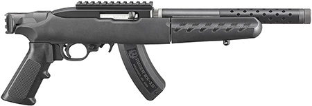 [736676049356] Ruger 4935 22 Charger Lite 22 LR 15+1 10" Matte Black Steel/Ported/Threaded Barrel, Matte Black w/Picatinny Rail Receiver, Black Ergonomic Polymer Grip