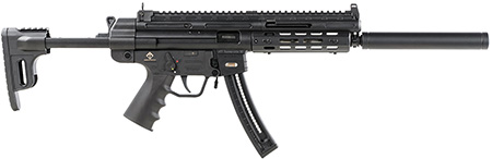[819644025740] GSG GERGGSG1622ML GSG-16  Full Size 22 LR 22+1 16.25" Black Polymer Receiver w/Picatinny Rail, M-LOK  &  Picatinny Rail Handguard, Black Collapsible Synthetic Stock w/Storage Compartment, Right Hand