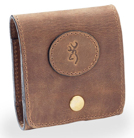 [023614048558] Browning 12199 Cartridge Case Crazy Horse Brown Leather 10rd Rifle Belt Loop Mount