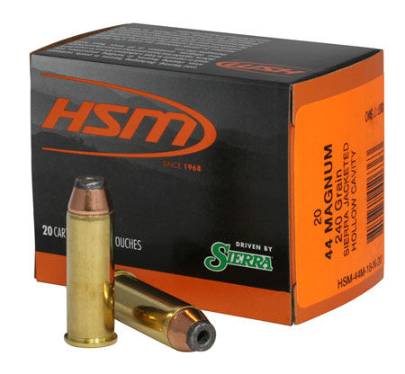 [810742026363] HSM 44M18N20 Pro Pistol  44 Rem Mag 240 gr Jacketed Hollow Cavity 20 Per Box/ 20 Case