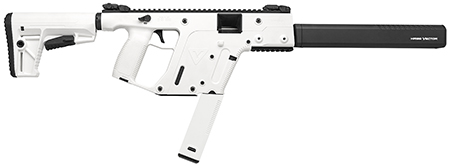 [810237023297] Kriss USA KV45CAP20 Vector CRB Gen2 45 ACP 30+1 16" Black Nitride Threaded Barrel, Alpine Cerakote Picatinny Rail Aluminum Receiver, Alpine White Synthetic 6 Position Stock Alpine Polymer Grip