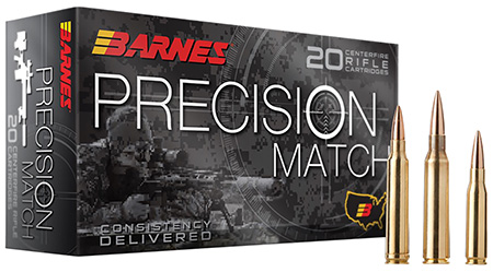 [716876651474] Barnes Bullets 30819 Precision Match  6.5PRC 145gr Open Tip Match Boat Tail 20 Per Box/10 Case