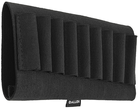 [026509002062] Allen 206 Rifle Cartridge Holder  9rd Black Elastic Buttstock Mount