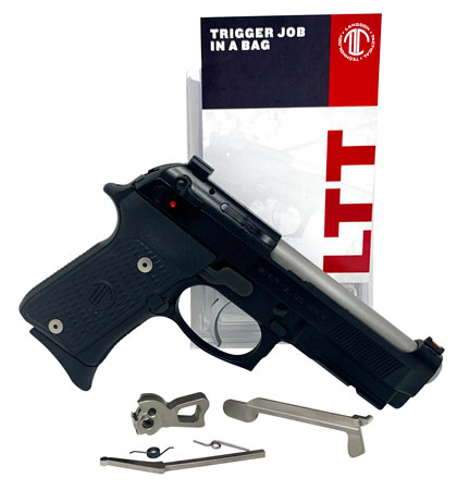 [810059260276] Langdon Tactical Tech LTTTJIBOP13N Trigger Job In A Bag  Nickel Curved Fits Beretta 92/96/M9 not A1 Right Hand