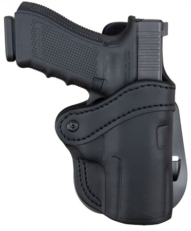 [816161029763] 1791 Gunleather ORPDH24SSBLR BH2.4S Optic Ready OWB 2.4S Stealth Black Leather Paddle Fits FN 509/HK VP9SK