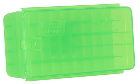 [026057124162] MTM Case-Gard P50SS9M16 Side-Slide Ammo Box  Multi-Caliber Handgun Clear Green Plastic 50rd