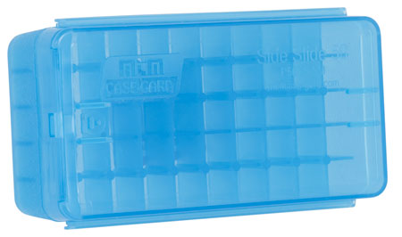 [026057124247] MTM Case-Gard P50SS9M24 Side-Slide Ammo Box  Multi-Caliber Handgun Clear Blue Plastic 50rd
