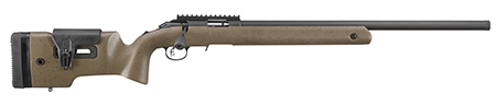 [736676083787] Ruger 8378 American Rimfire LR Target Full Size 22 LR 10+1 22" Matte Blued Threaded Bull Barrel  &  Alloy Steel Receiver w/Scope Rail, Black Speckled Brown Adj Comb  &  LOP Laminate Stock, Right Hand