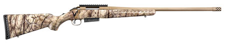 [736676369256] Ruger 36925 American  6.5 PRC 3+1 24" Burnt Bronze Cerakote Threaded Barrel, Picatinny Rail Steel Receiver, GoWild Camo I-M Brush Fixed Synthetic Stock, Right Hand