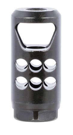 [736676906987] Ruger 90698 Hybrid Muzzle Brake Matte Black Steel 1/2"x28 Threads, 2.20" OAL 1" Diameter, 35 Cal