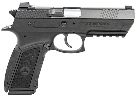 [818004020777] IWI US J941PL9-II Jericho 941 Enhanced 9mm Luger Caliber with 4.40" Barrel, 16+1 Capacity, Overall Black Finish, Picatinny Rail Frame, Serrated Steel Slide  &  Polymer Grip