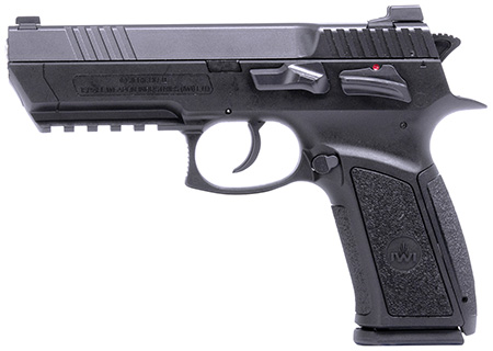 [818004021446] IWI US J941PL910II Jericho 941 Enhanced 9mm Luger Caliber with 4.40" Barrel, 10+1 Capacity, Overall Black Finish, Picatinny Rail  Frame, Serrated Steel Slide  &  Polymer Grip