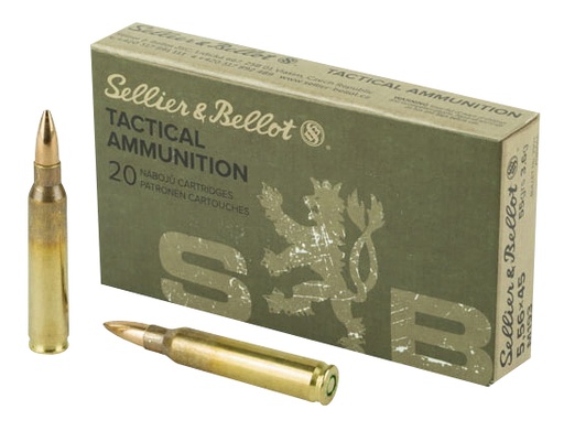 [754908512690] Sellier  &  Bellot SB556A Rifle  5.56x45mmNATO 55gr Full Metal Jacket 20 Per Box/50 Case