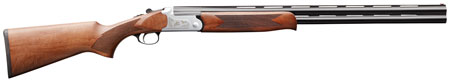 [8053800941020] Charles Daly 930197 202  Full Size 12 Gauge Break Open 3" 2rd 28" Blued Over/Under Vent Rib Barrel, Engraved Quail Scene Silver Steel Grooved Receiver, Fixed Checkered Walnut Stock