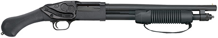 [015813506373] Mossberg 50637 590 Shockwave 20 Gauge 3" 14.38" 5+1 Blued Black Fixed Raptor Birdshead Grip Crimson Trace Laser Saddle