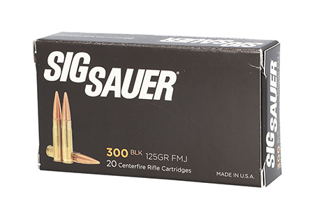 [798681619634] Sig Sauer E300B120 Elite Performance  300 Blackout 125 gr Full Metal Jacket 20 Per Box/ 25 Case